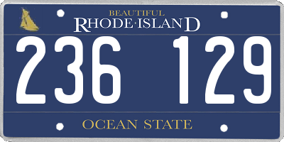 RI license plate 236129