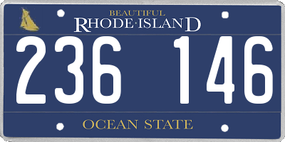 RI license plate 236146