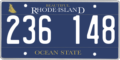 RI license plate 236148