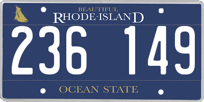 RI license plate 236149