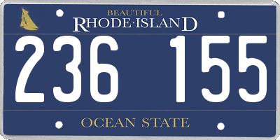 RI license plate 236155