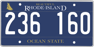 RI license plate 236160