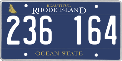 RI license plate 236164