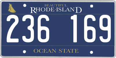 RI license plate 236169