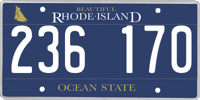 RI license plate 236170