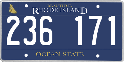 RI license plate 236171