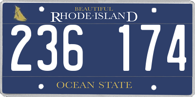 RI license plate 236174