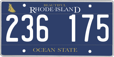 RI license plate 236175