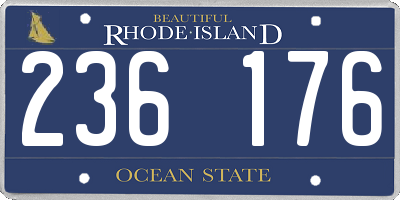 RI license plate 236176