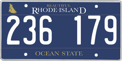 RI license plate 236179