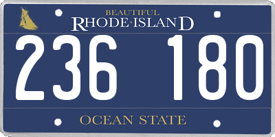 RI license plate 236180