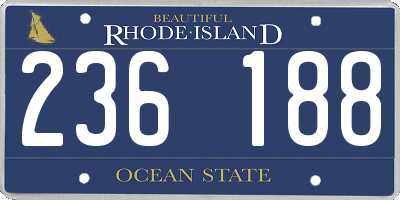 RI license plate 236188