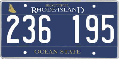 RI license plate 236195