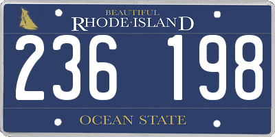 RI license plate 236198