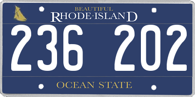 RI license plate 236202