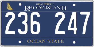 RI license plate 236247