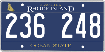 RI license plate 236248