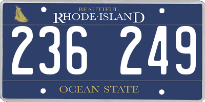 RI license plate 236249