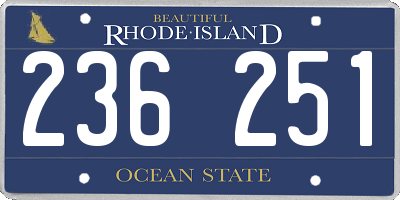 RI license plate 236251