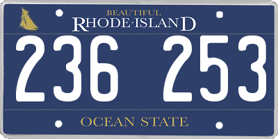 RI license plate 236253