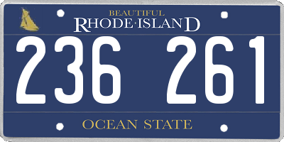 RI license plate 236261