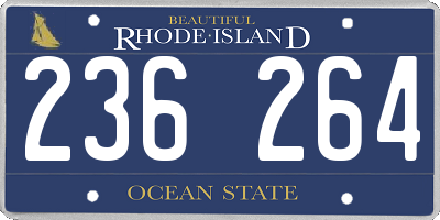RI license plate 236264