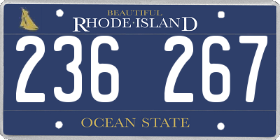 RI license plate 236267