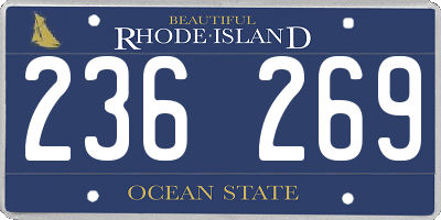 RI license plate 236269