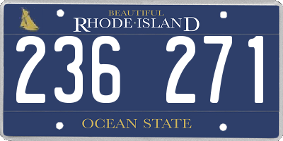 RI license plate 236271