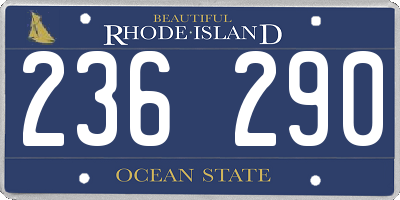 RI license plate 236290