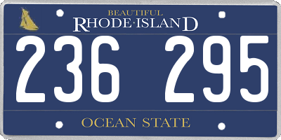 RI license plate 236295