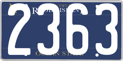RI license plate 2363