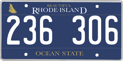 RI license plate 236306