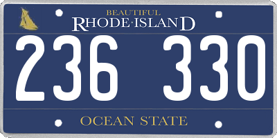 RI license plate 236330