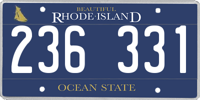RI license plate 236331