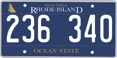 RI license plate 236340