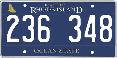 RI license plate 236348