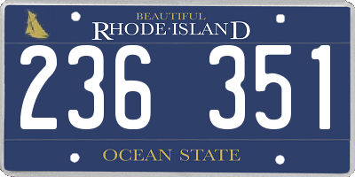 RI license plate 236351