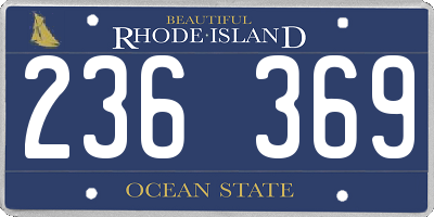 RI license plate 236369