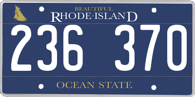RI license plate 236370