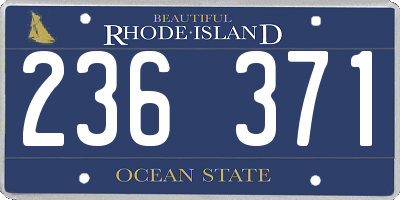 RI license plate 236371