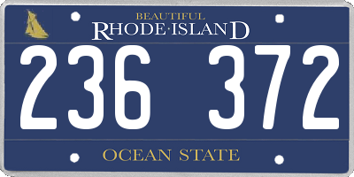 RI license plate 236372