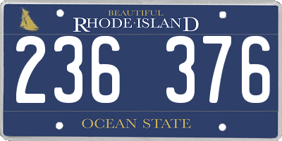 RI license plate 236376