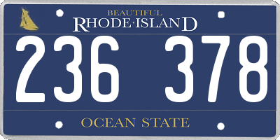 RI license plate 236378