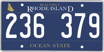 RI license plate 236379