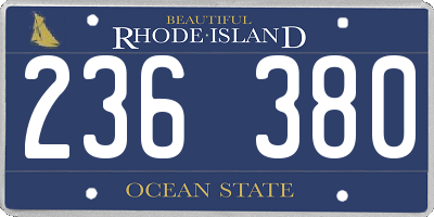 RI license plate 236380