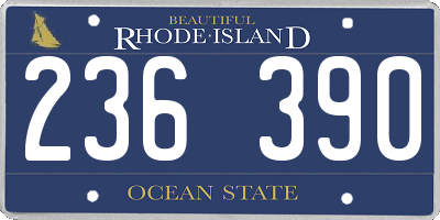RI license plate 236390
