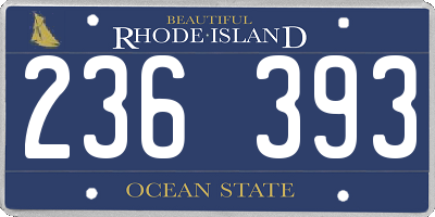 RI license plate 236393