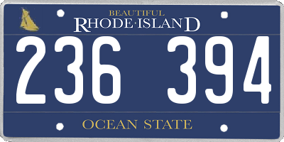 RI license plate 236394