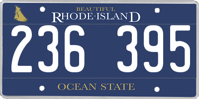 RI license plate 236395